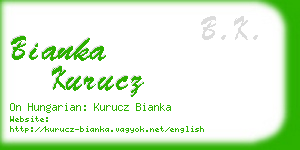 bianka kurucz business card